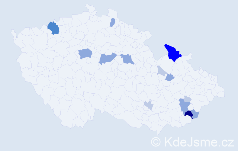 Příjmení: 'Latináková', počet výskytů 42 v celé ČR