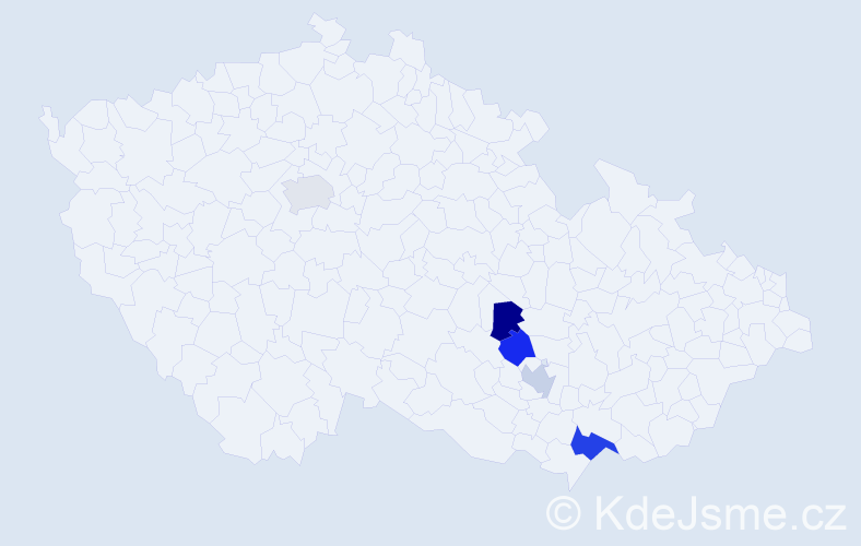 Příjmení: 'Prokipčáková', počet výskytů 6 v celé ČR