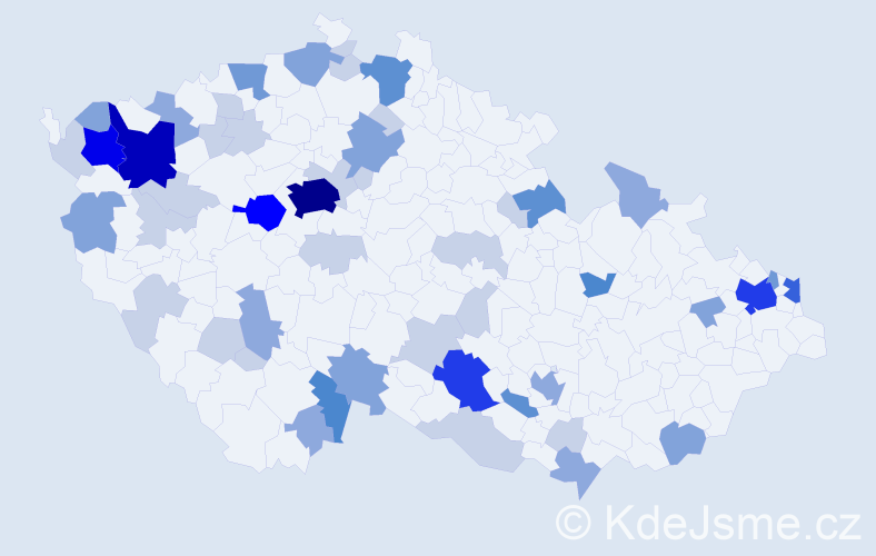 Příjmení: 'Rigó', počet výskytů 154 v celé ČR