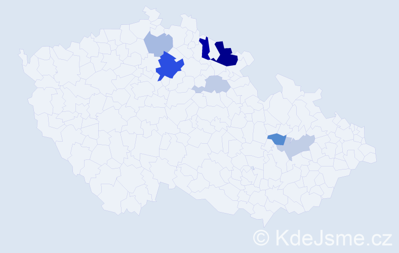 Příjmení: 'Rudavská', počet výskytů 17 v celé ČR