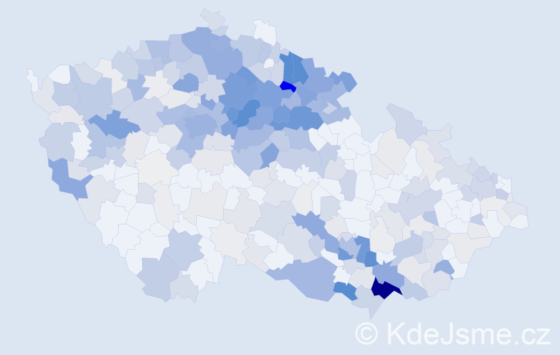 Příjmení: 'Antošová', počet výskytů 1534 v celé ČR
