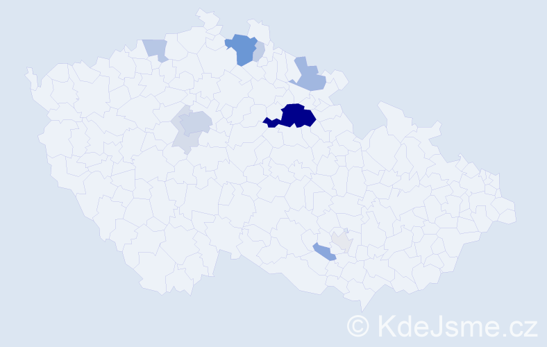 Příjmení: 'Kahl', počet výskytů 45 v celé ČR