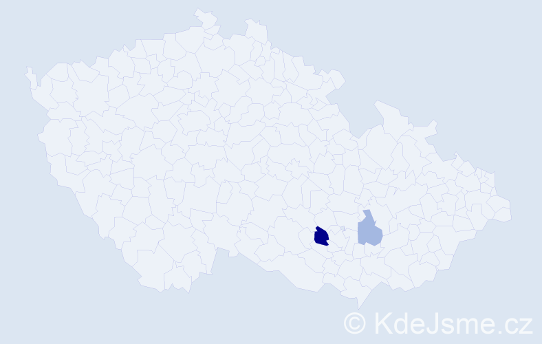 Příjmení: 'Strakonová', počet výskytů 4 v celé ČR