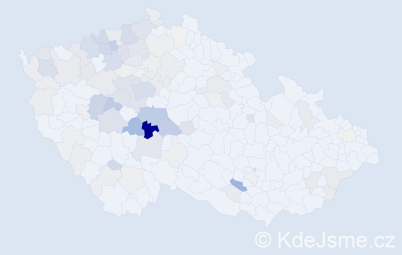 Příjmení: 'Budilová', počet výskytů 385 v celé ČR