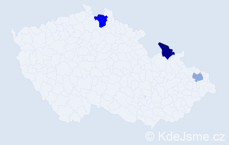 Příjmení: 'Swigoň', počet výskytů 4 v celé ČR