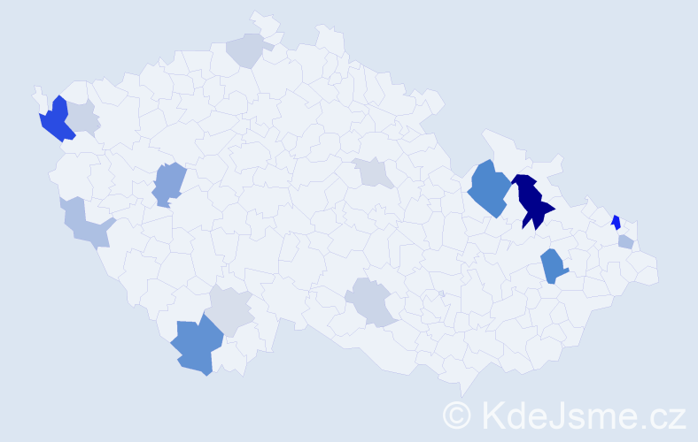Příjmení: 'Košiková', počet výskytů 39 v celé ČR