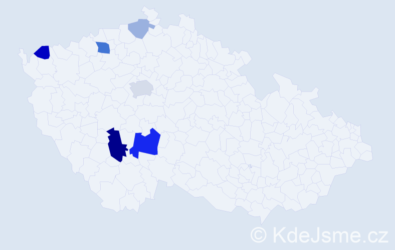 Příjmení: 'Mimráčková', počet výskytů 16 v celé ČR