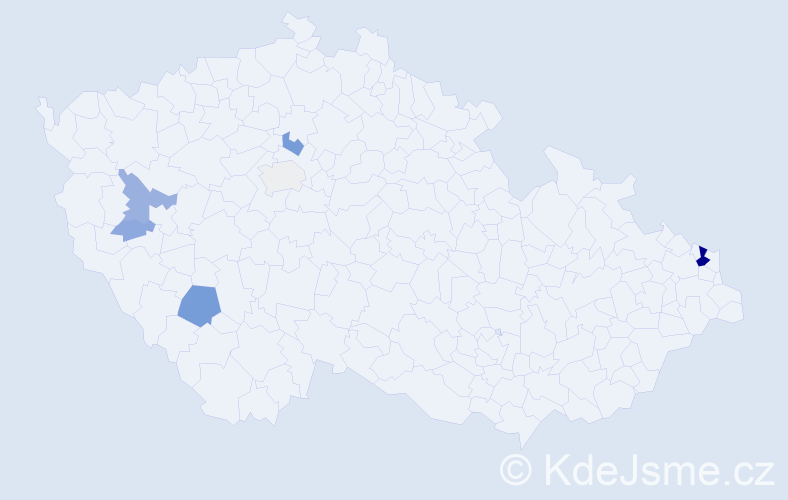Příjmení: 'Nedelkov', počet výskytů 19 v celé ČR