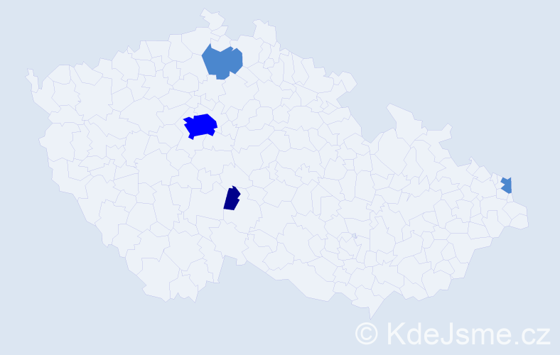 Příjmení: 'Duru', počet výskytů 7 v celé ČR