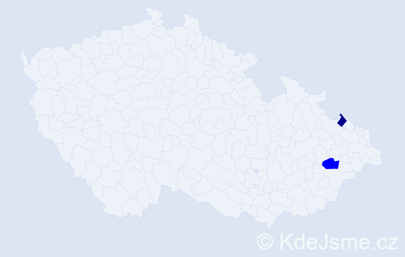 Příjmení: 'Capeková', počet výskytů 3 v celé ČR