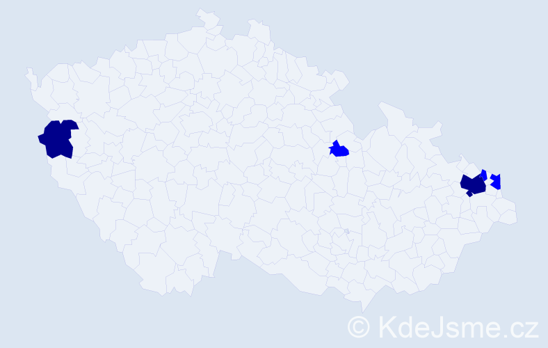 Příjmení: 'Wise', počet výskytů 7 v celé ČR