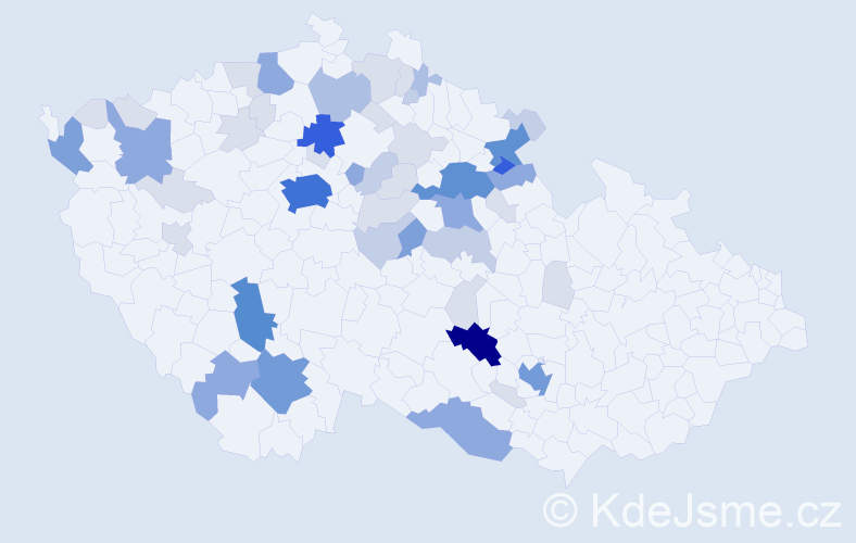 Příjmení: 'Kuřátková', počet výskytů 176 v celé ČR
