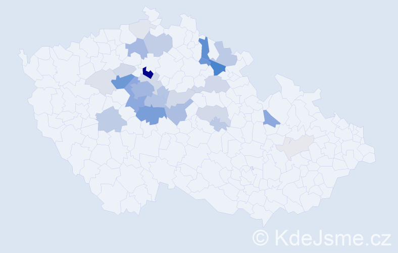 Příjmení: 'Zvelebil', počet výskytů 137 v celé ČR