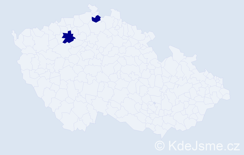 Příjmení: 'Kyselyova', počet výskytů 2 v celé ČR