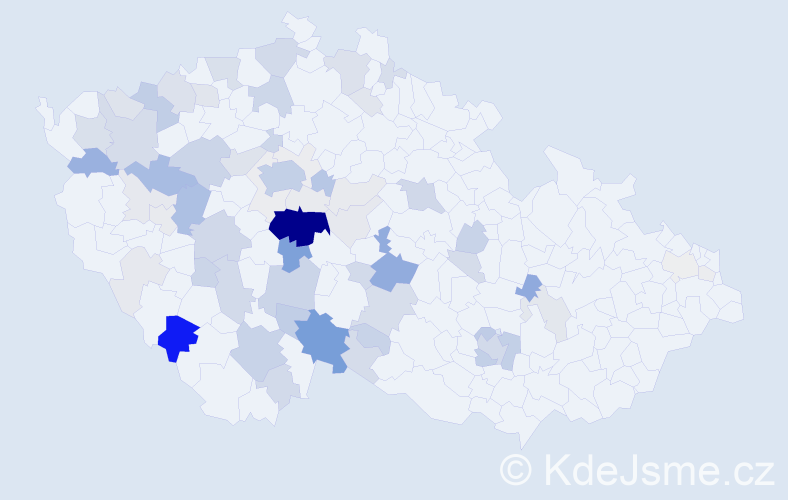 Příjmení: 'Bartůšek', počet výskytů 277 v celé ČR