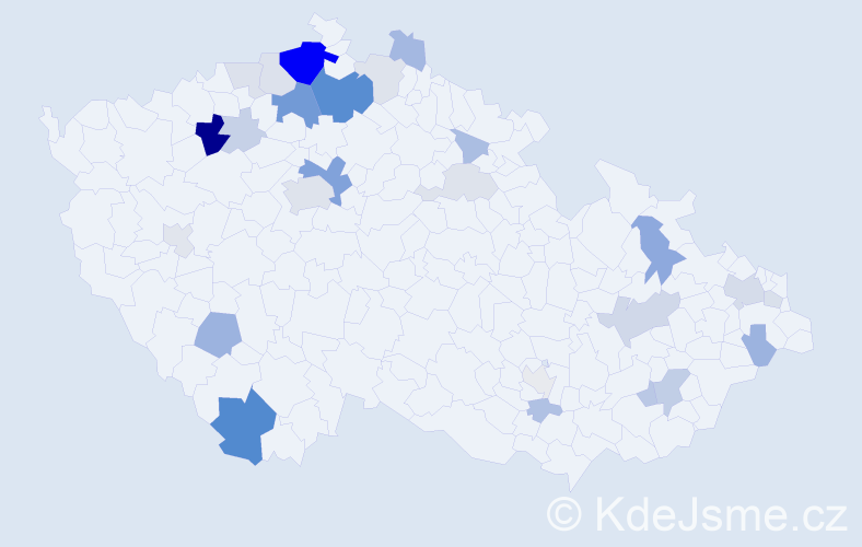 Příjmení: 'Halgaš', počet výskytů 75 v celé ČR