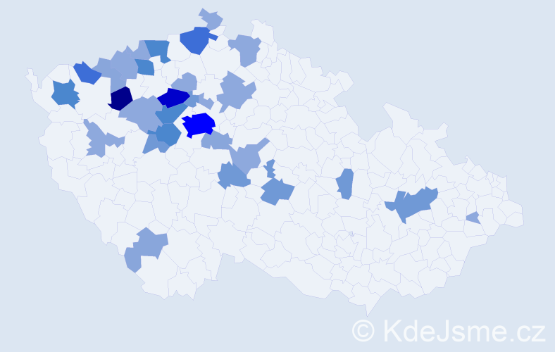 Příjmení: 'Donda', počet výskytů 89 v celé ČR