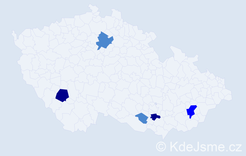 Příjmení: 'Vitálošová', počet výskytů 10 v celé ČR