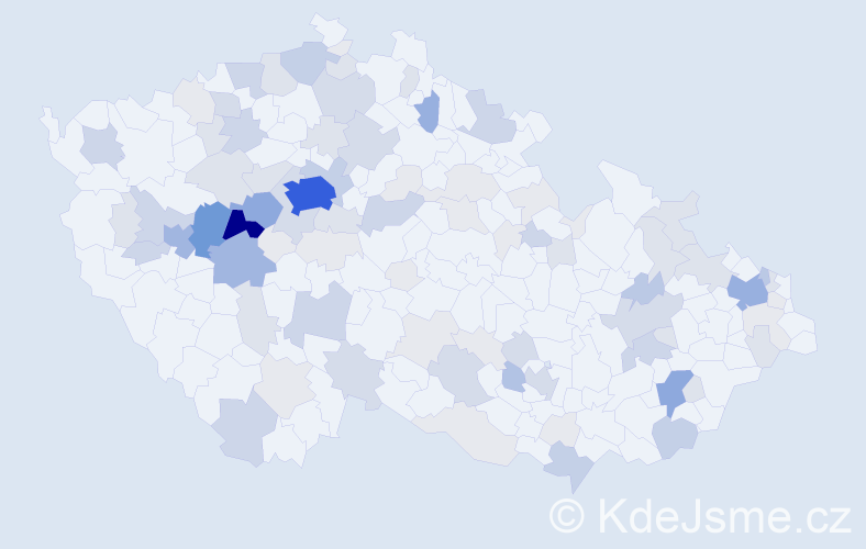 Příjmení: 'Palková', počet výskytů 332 v celé ČR