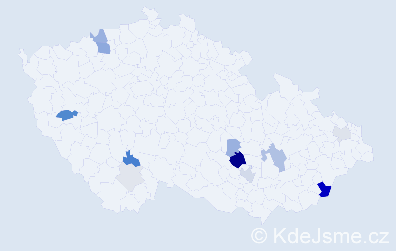 Příjmení: 'Baksová', počet výskytů 36 v celé ČR