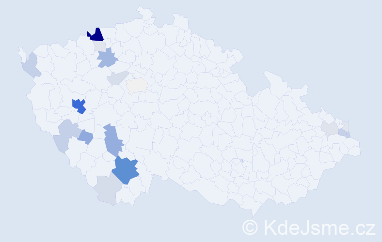 Příjmení: 'Bugoš', počet výskytů 91 v celé ČR