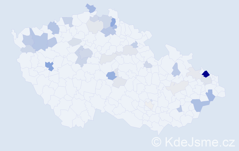 Příjmení: 'Hofrichter', počet výskytů 132 v celé ČR
