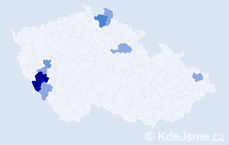 Příjmení: 'Grasslová', počet výskytů 17 v celé ČR