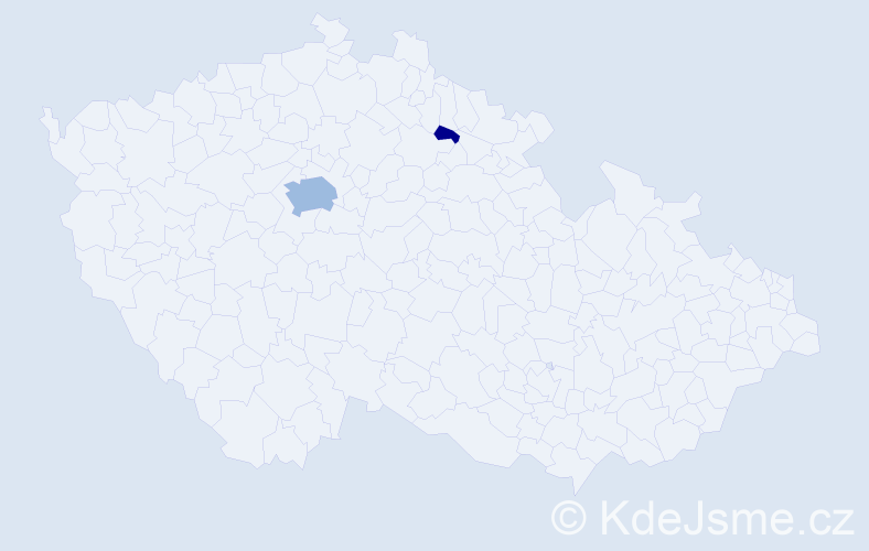 Příjmení: 'Djukićová', počet výskytů 5 v celé ČR