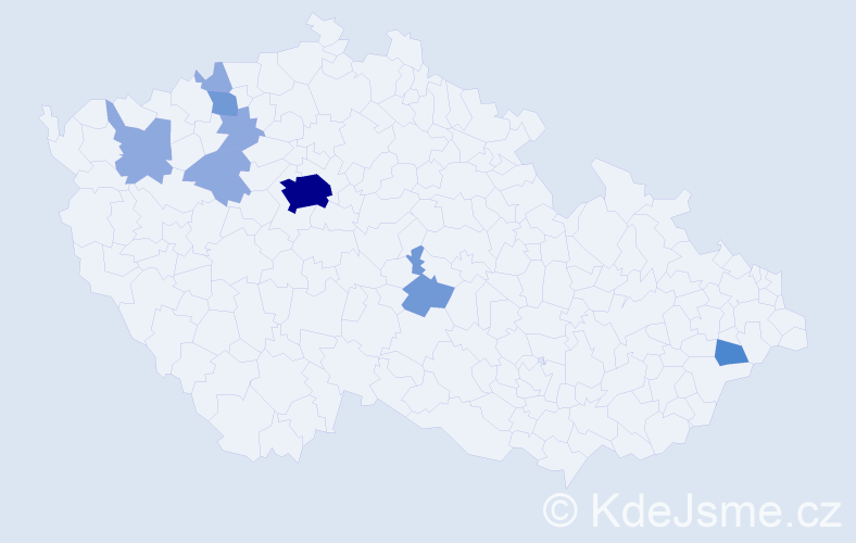 Příjmení: 'Marinič', počet výskytů 17 v celé ČR