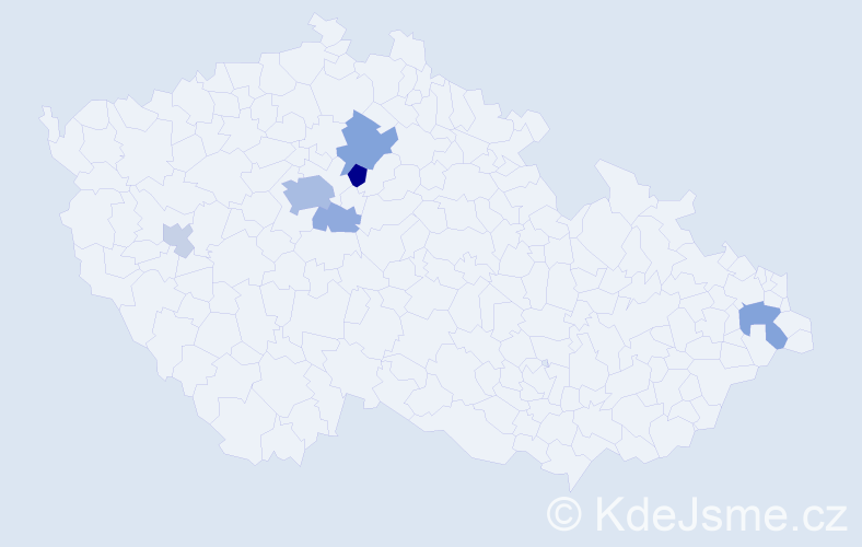 Příjmení: 'Konovalenko', počet výskytů 17 v celé ČR