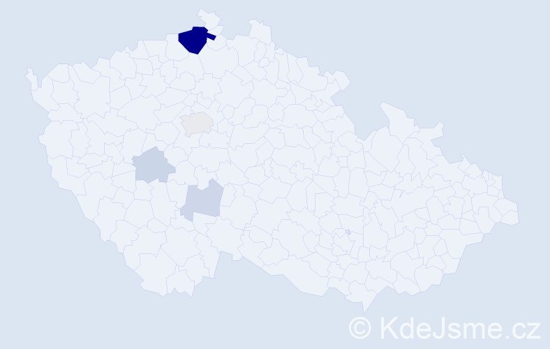 Příjmení: 'Tonder', počet výskytů 18 v celé ČR