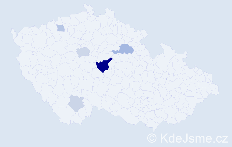Příjmení: 'Eberhart', počet výskytů 16 v celé ČR