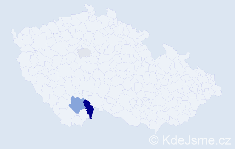 Příjmení: 'Márovec', počet výskytů 20 v celé ČR