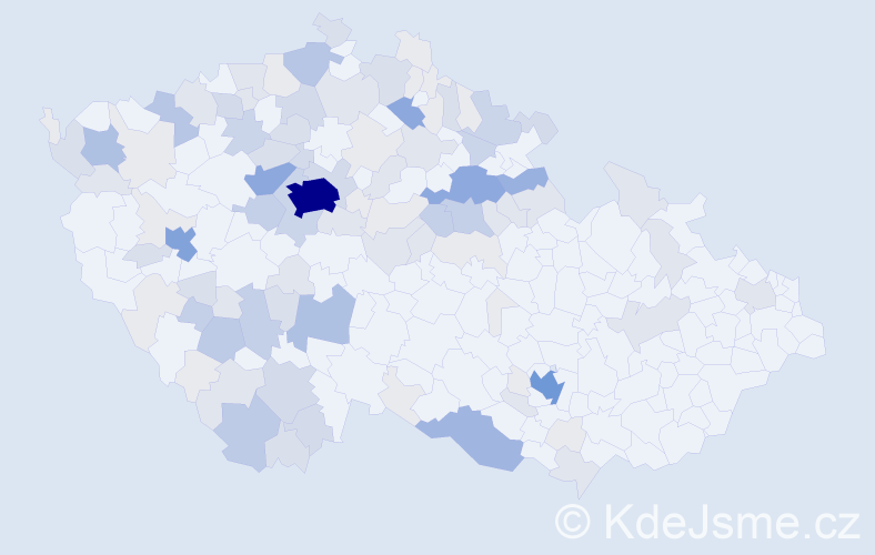 Příjmení: 'Brouček', počet výskytů 391 v celé ČR