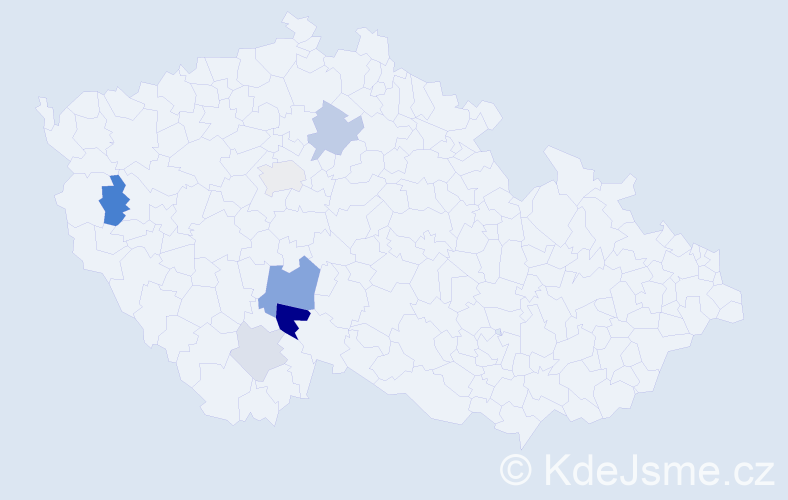 Příjmení: 'Ludikarová', počet výskytů 16 v celé ČR