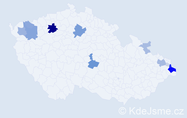 Příjmení: 'Gorová', počet výskytů 37 v celé ČR
