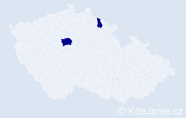Příjmení: 'Koutal', počet výskytů 2 v celé ČR