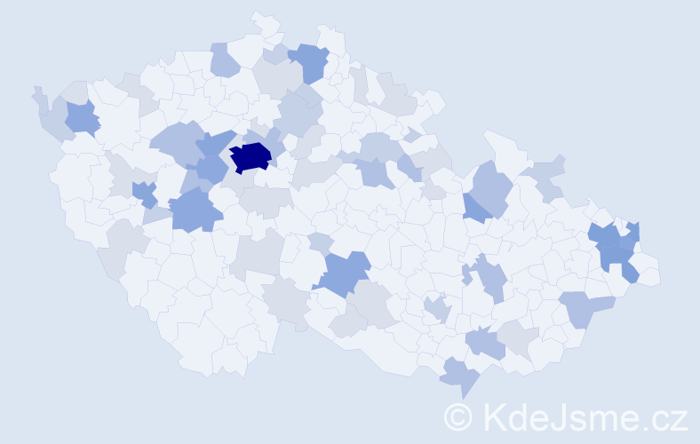 Příjmení: 'Uhrin', počet výskytů 156 v celé ČR