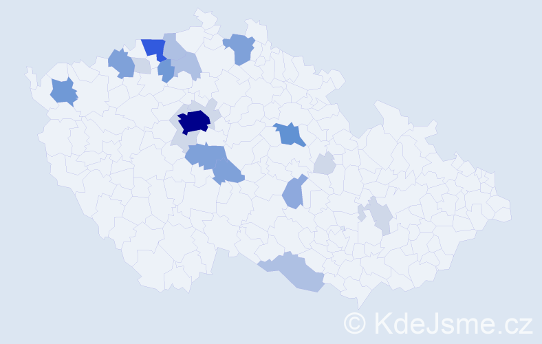 Příjmení: 'Randáček', počet výskytů 70 v celé ČR