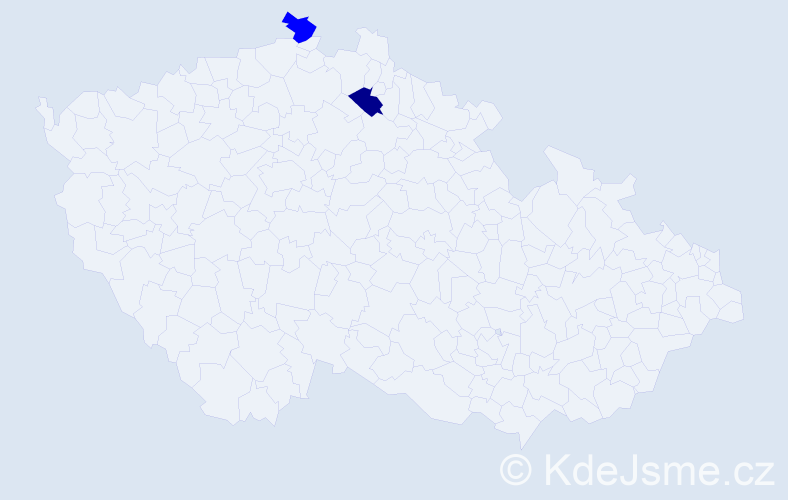 Příjmení: 'Merwald', počet výskytů 3 v celé ČR