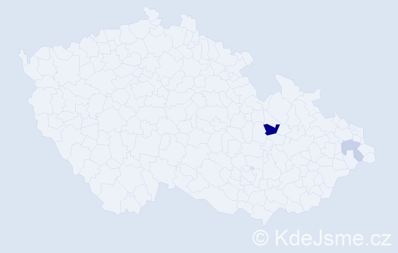 Příjmení: 'Nagyváthy', počet výskytů 7 v celé ČR