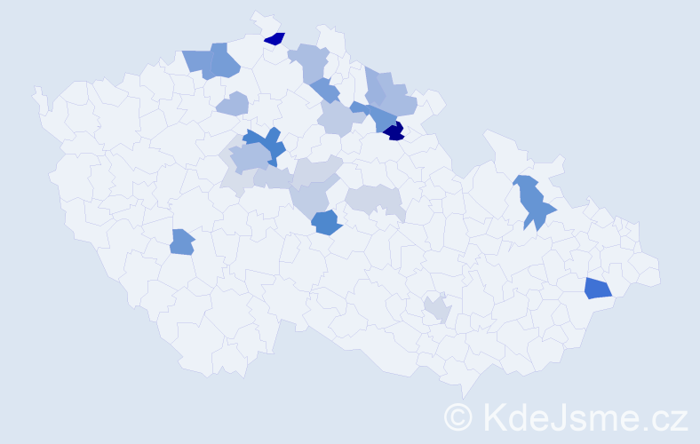 Příjmení: 'Kalfusová', počet výskytů 77 v celé ČR