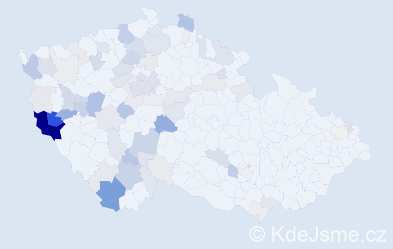 Příjmení: 'Mleziva', počet výskytů 266 v celé ČR