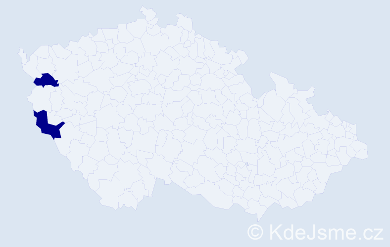 Příjmení: 'Zuchal', počet výskytů 2 v celé ČR