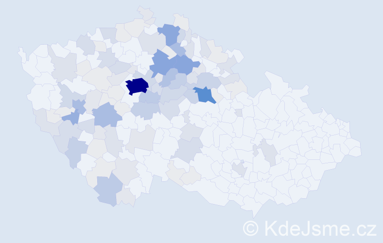 Příjmení: 'Knížek', počet výskytů 407 v celé ČR