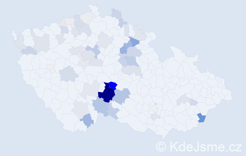 Příjmení: 'Bartoška', počet výskytů 217 v celé ČR