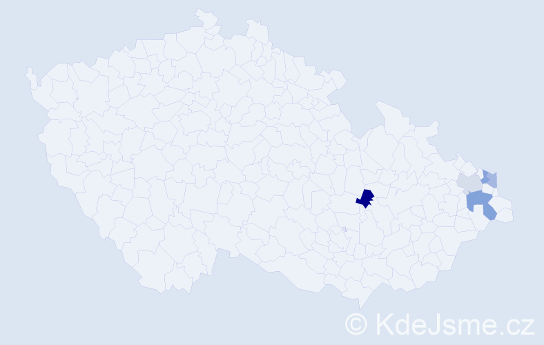 Příjmení: 'Krajancová', počet výskytů 6 v celé ČR