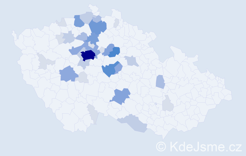 Příjmení: 'Ladra', počet výskytů 117 v celé ČR