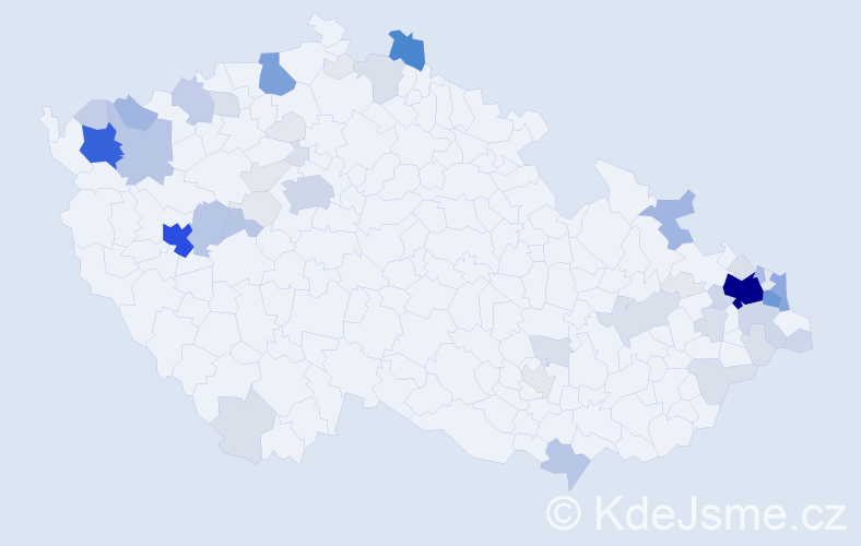 Příjmení: 'Bajger', počet výskytů 248 v celé ČR