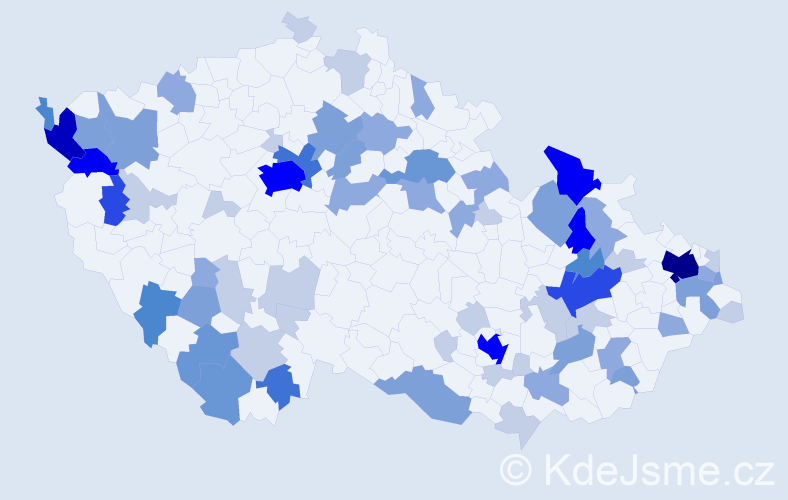 Příjmení: 'Filipčík', počet výskytů 196 v celé ČR
